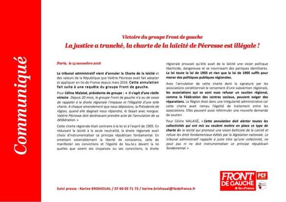 FdG IDF cp charte laïcité